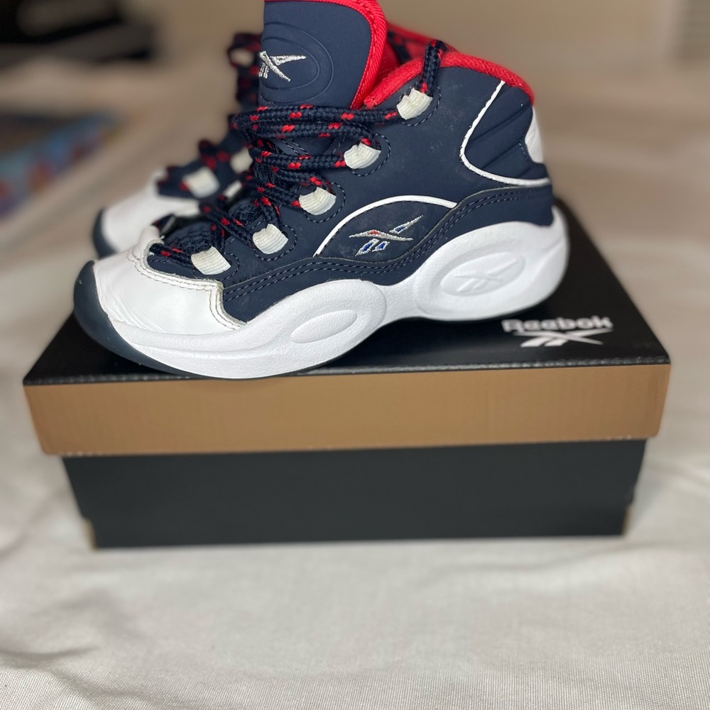Red, white and blue Reebok Questions